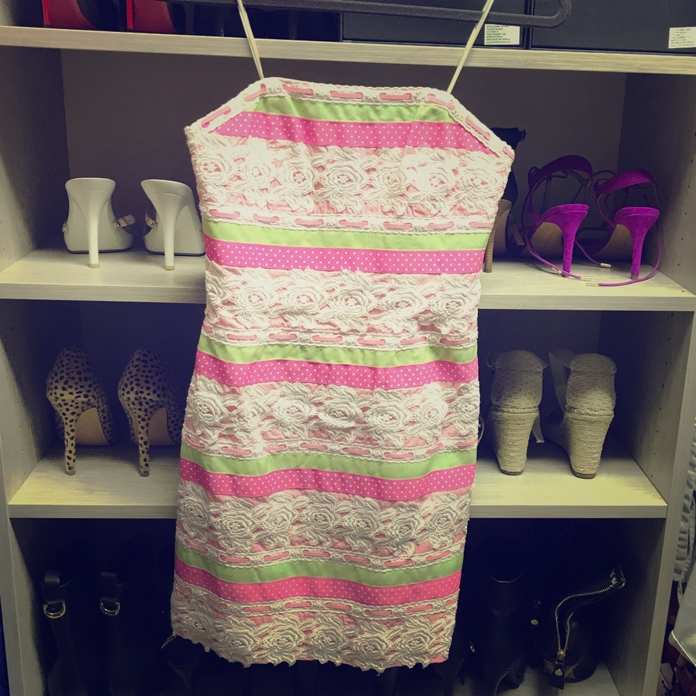 Lilly Pulitzer Ribbon Strapless Cocktail Dress